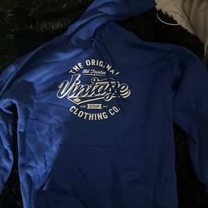 blue hoodie